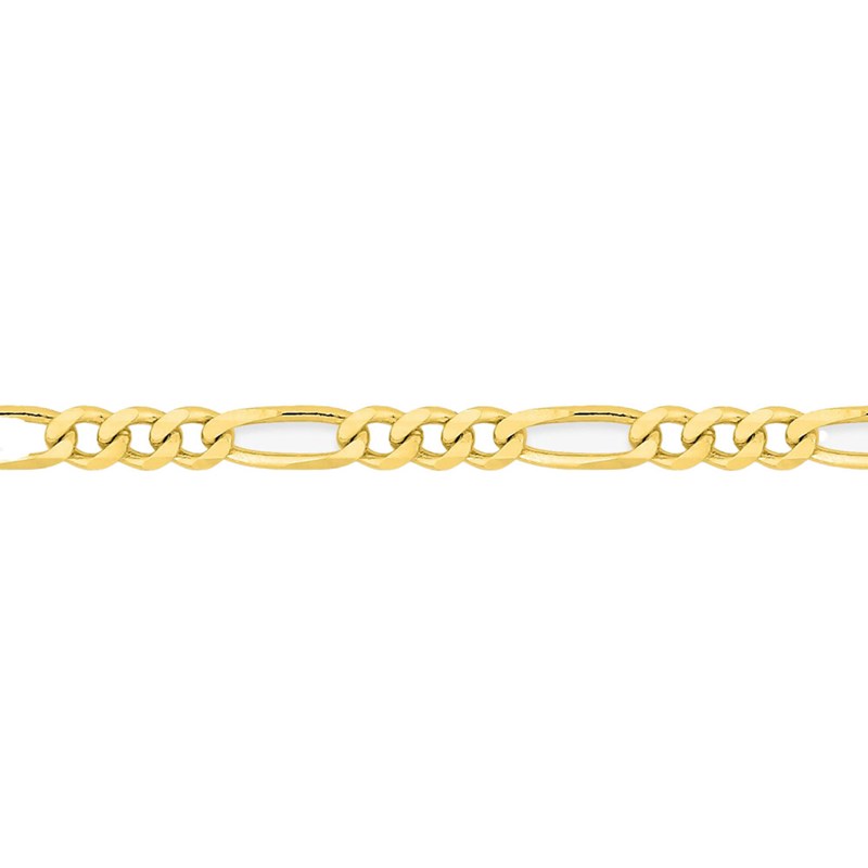 Bracelet Mixte 18 cm - Cheval alterné - Or 18 Carats - Largeur 2.5 mm