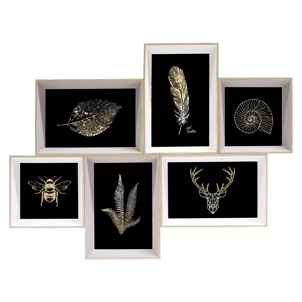 Multirahmen Six Collage natur,weiss