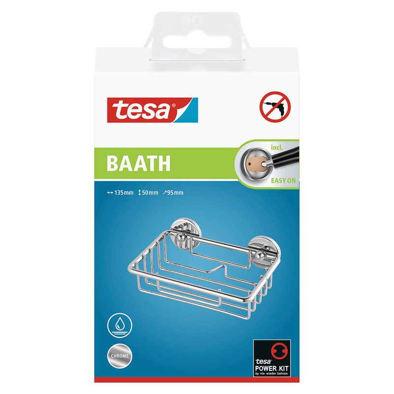 Tesa zeepmandje chroom