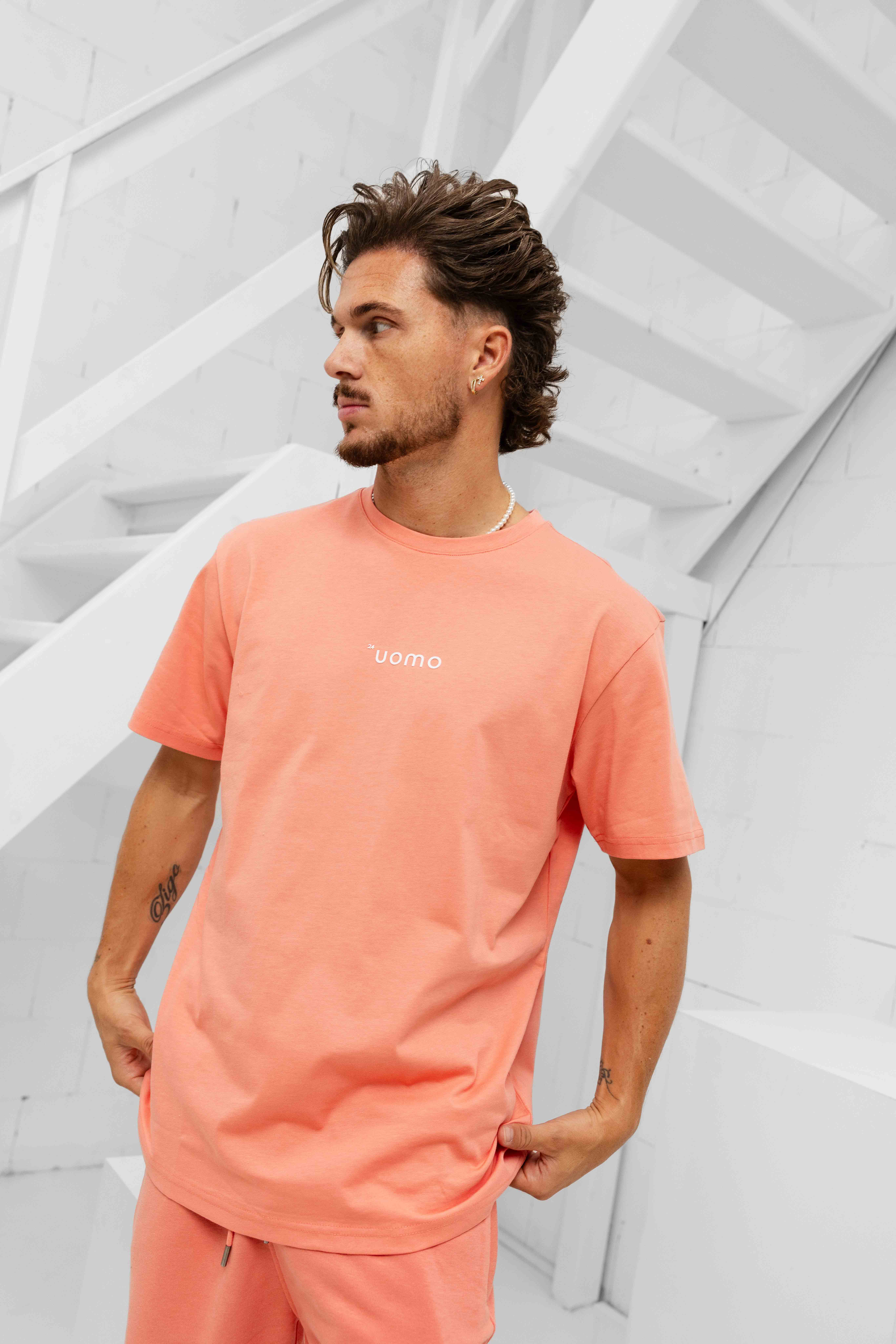 24 Uomo Basic Zomerset Heren Perzik