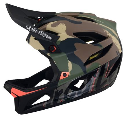 Casque Intégral Troy Lee Designs Stage Mips Signature Camo Vert
