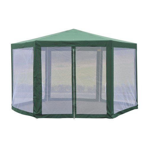 Tenda de jardim Outsunny Green com mosquiteiro