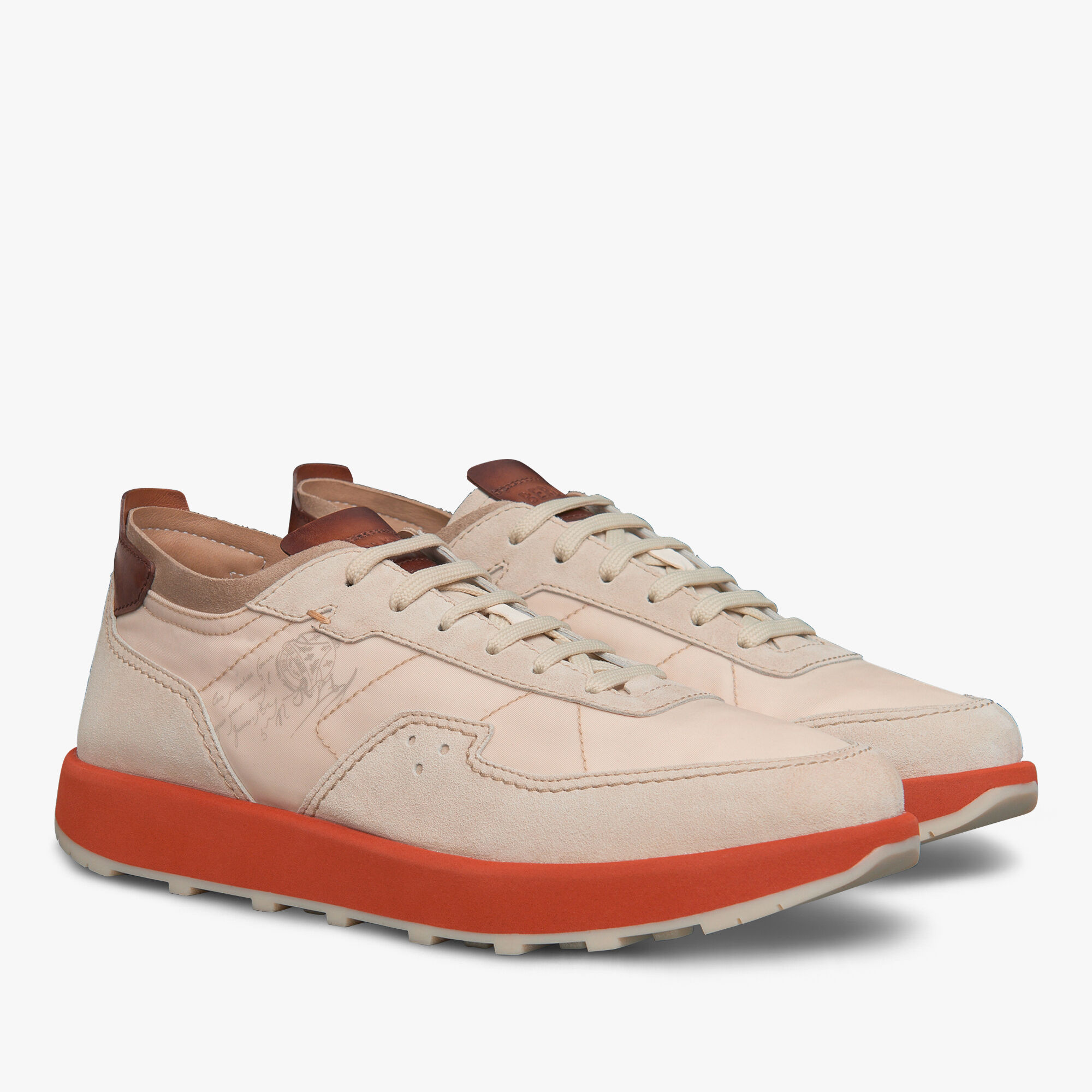 Sneaker Light Track En Veau Velours Et Nylon