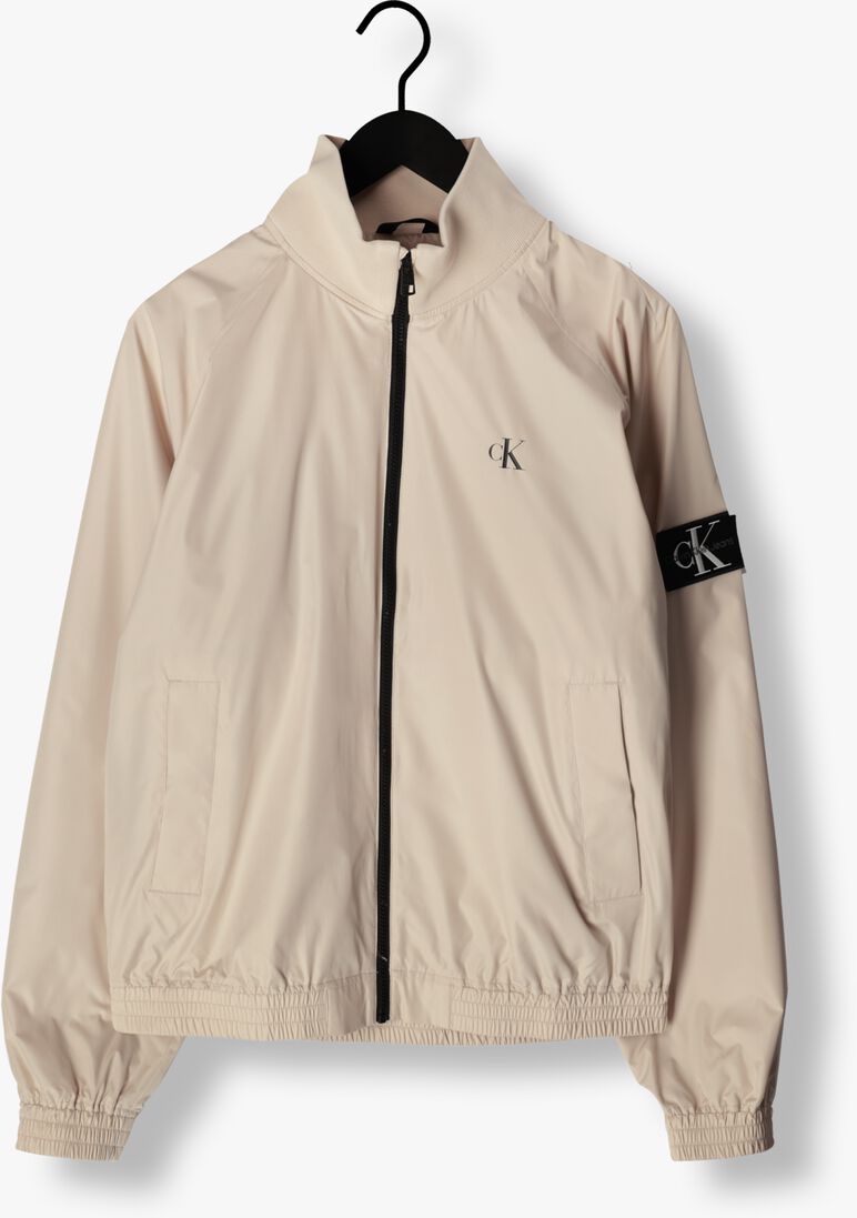 CALVIN KLEIN beige calvin klein jack unpadded harrington jacket