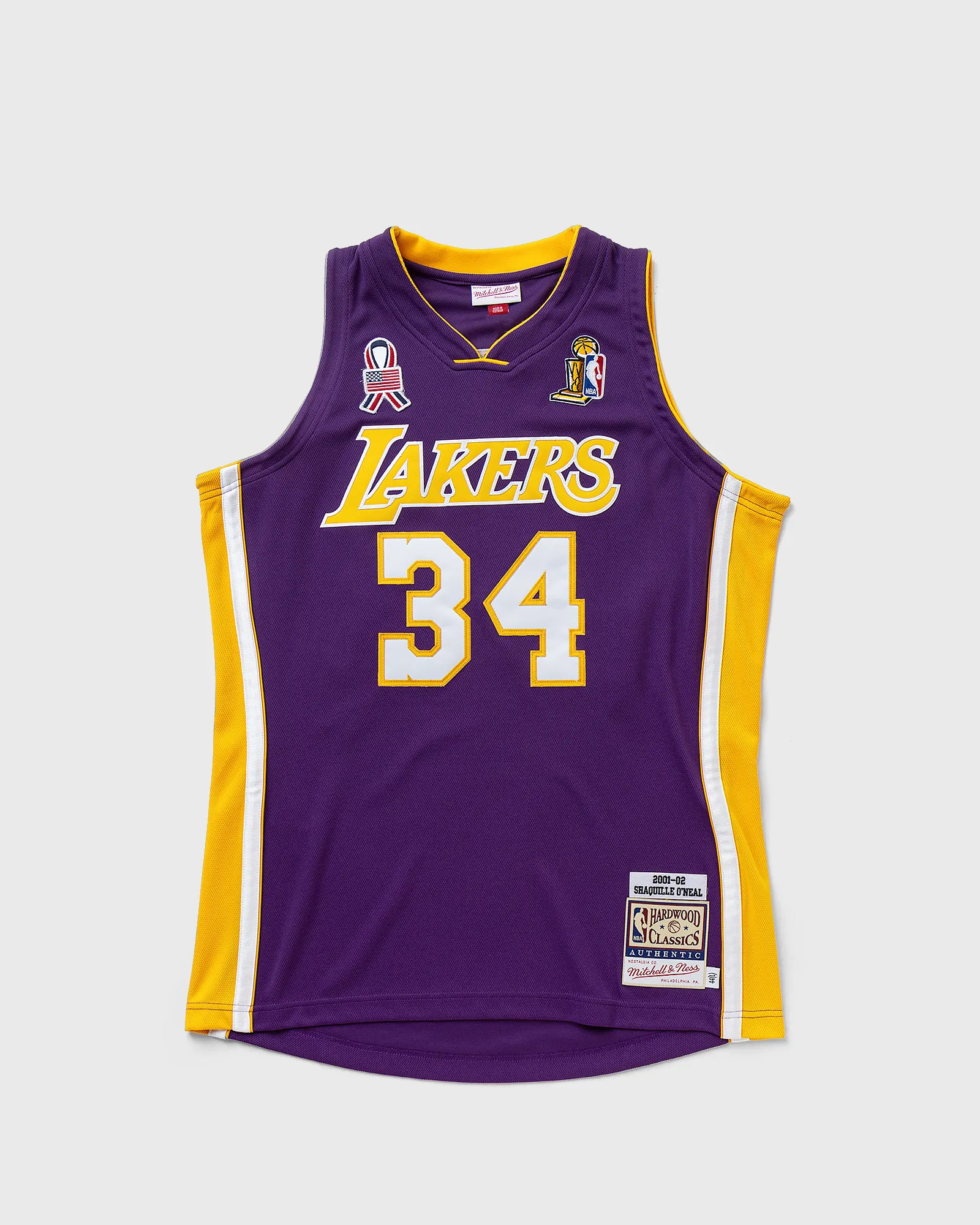 Mitchell & Ness NBA AUTHENTIC FINALS JERSEY LOS ANGELES LAKERS 2001-02 SHAQUILLE O'NEAL #34
