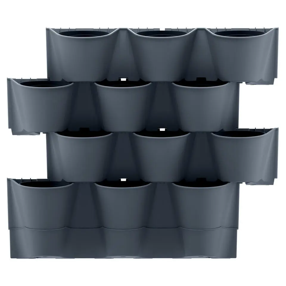 Prosperplast Plantenpotten - antraciet - L67 x B18 x H57cm