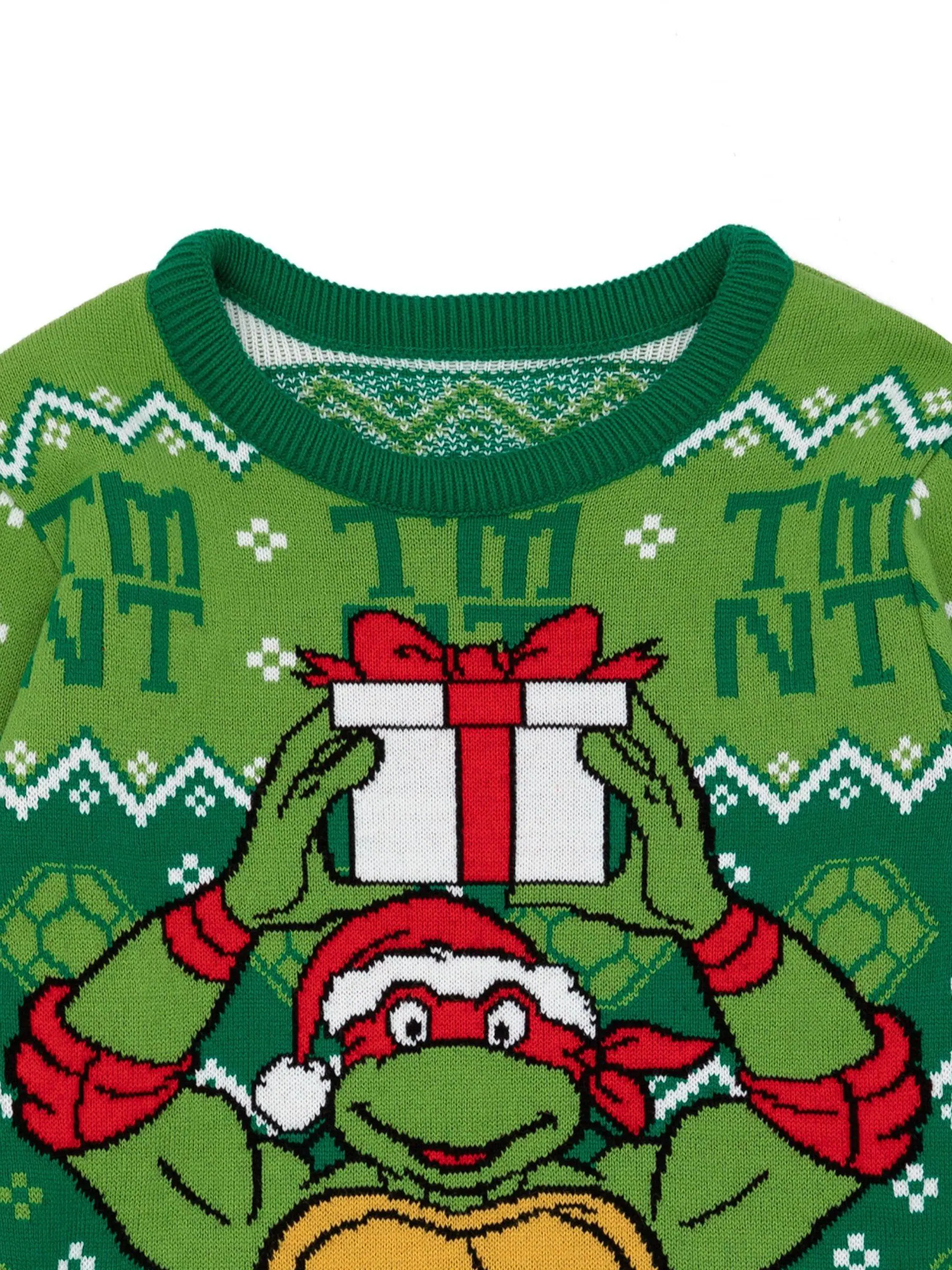 Groen met Ninja Turtles - Vanilla Underground kinderkersttrui