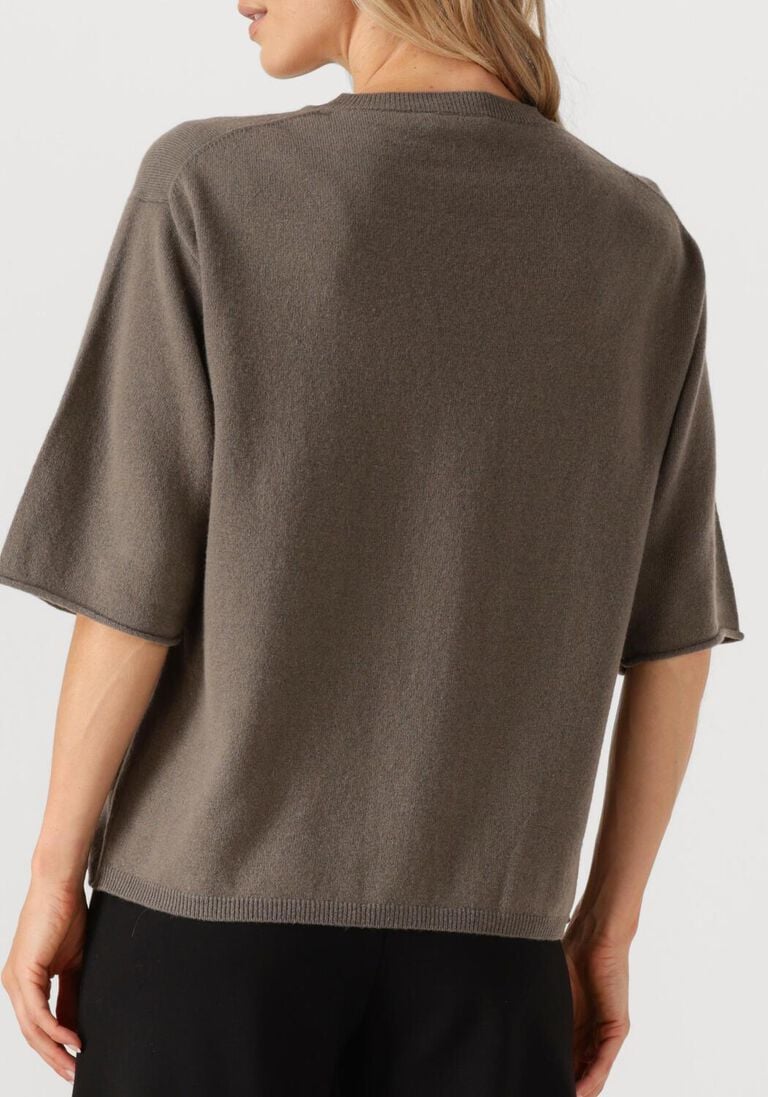 taupe knit-ted top mer