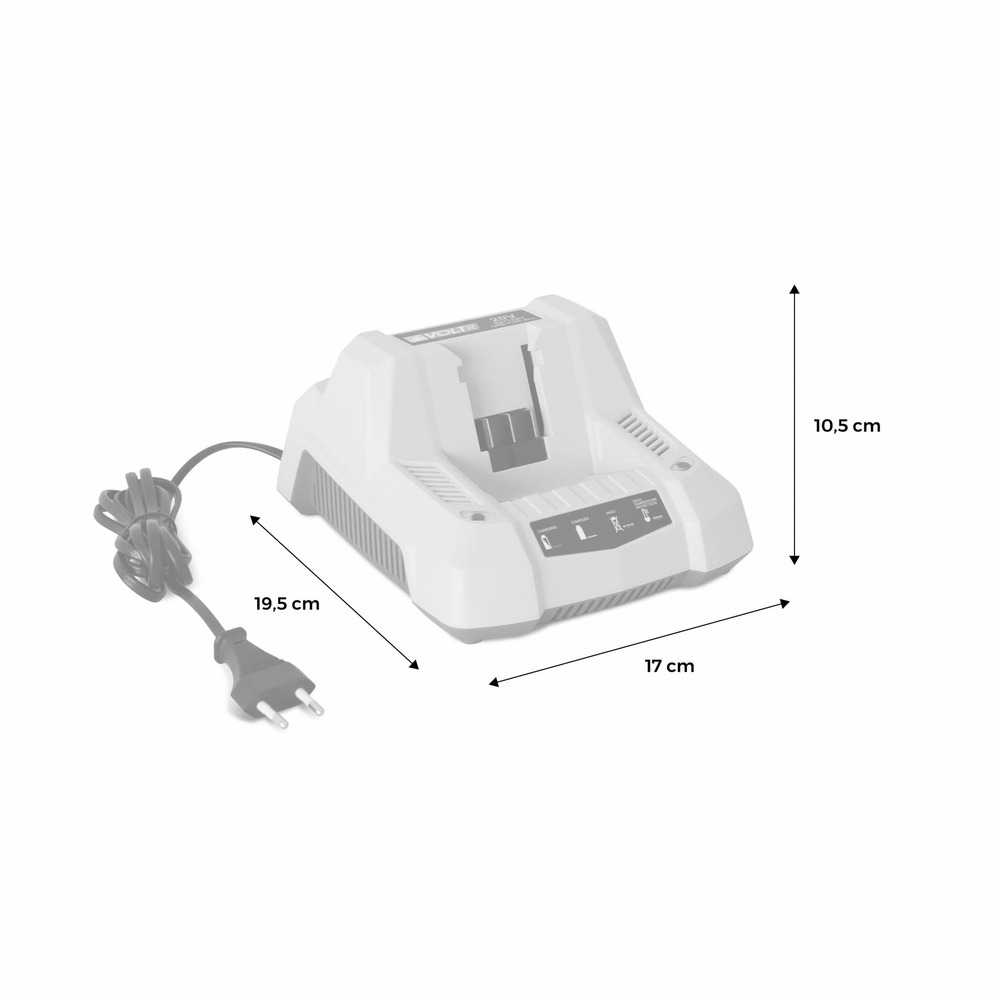 Voltr 20v – chargeur ultra rapide – chargeur 1h pour batterie 20v outillage sans fil voltr. Dock avec témoin lumineux