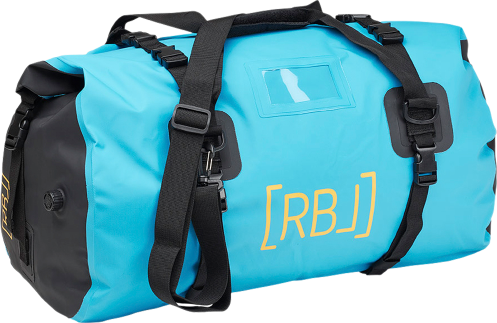 Rebel Outdoor Duffelbag / Wochenendtasche wasserdicht mit Roll-Top Verschluss 40 Liter blau