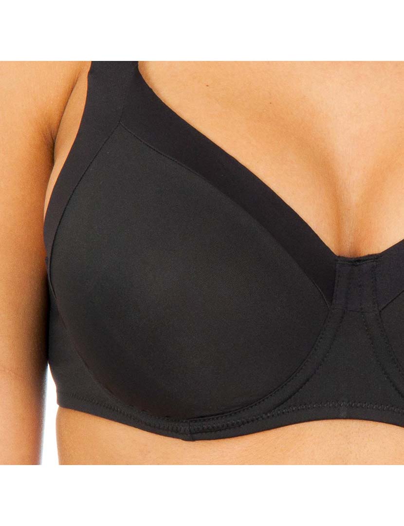 Invisible Black Generous Bra for Women