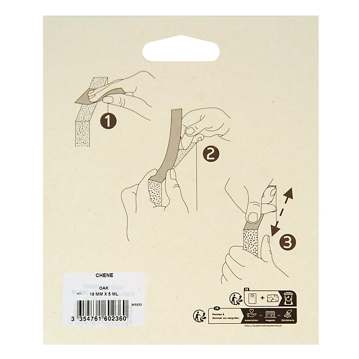 Chant mélaminé adhésif Nordlinger Pro chêne 19 mm x 5 m