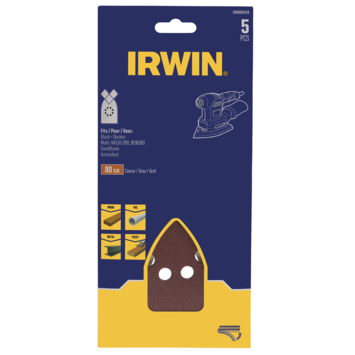 Irwin schuurvel voor B D Multischuurmachine zelfklevend K80, 5 stuks