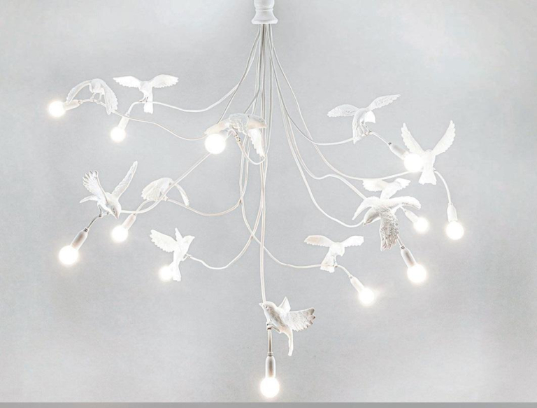 Seletti Sparrow kroonluchter wit