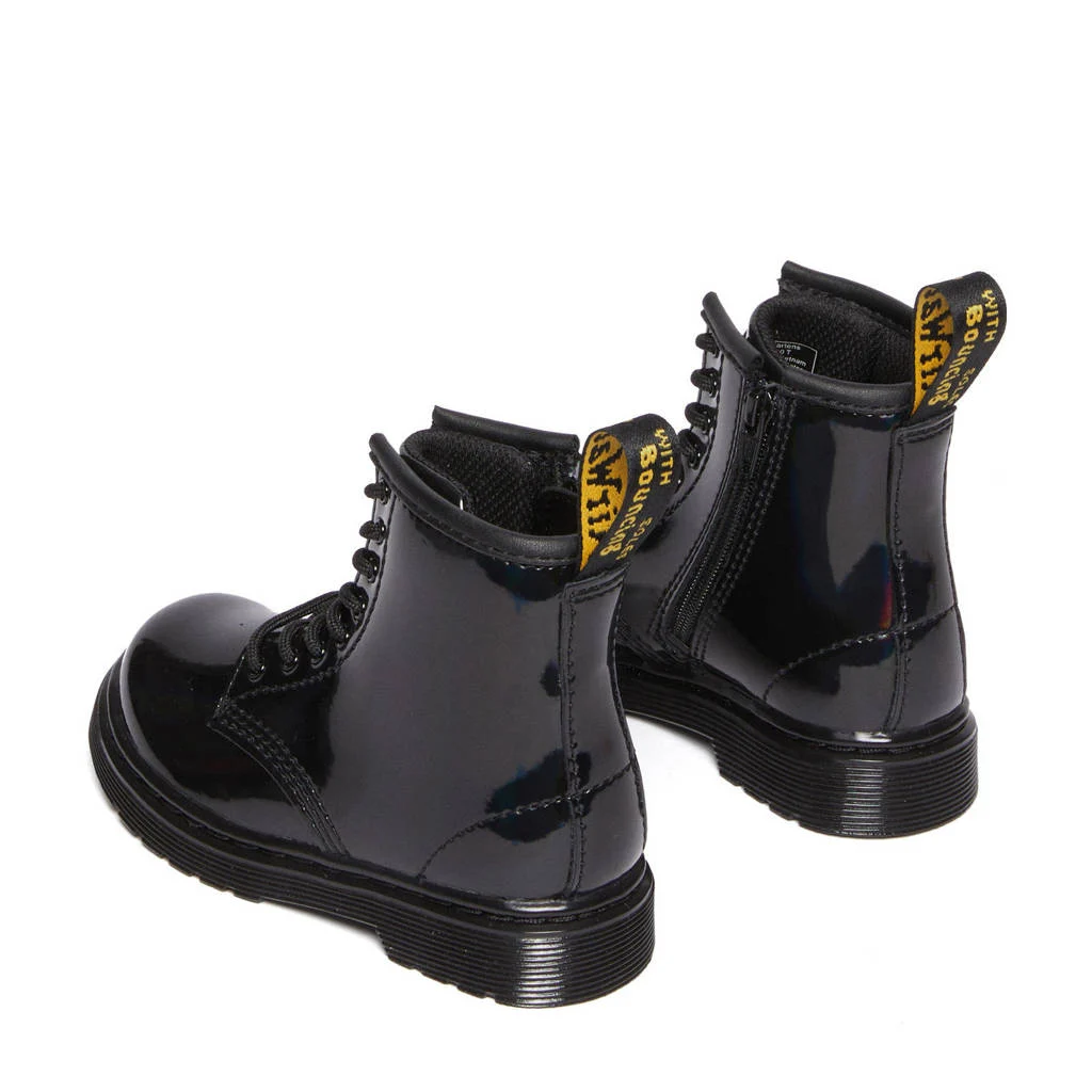 Dr. Martens 1460 T Peuter leren veterboots zwart rainbow