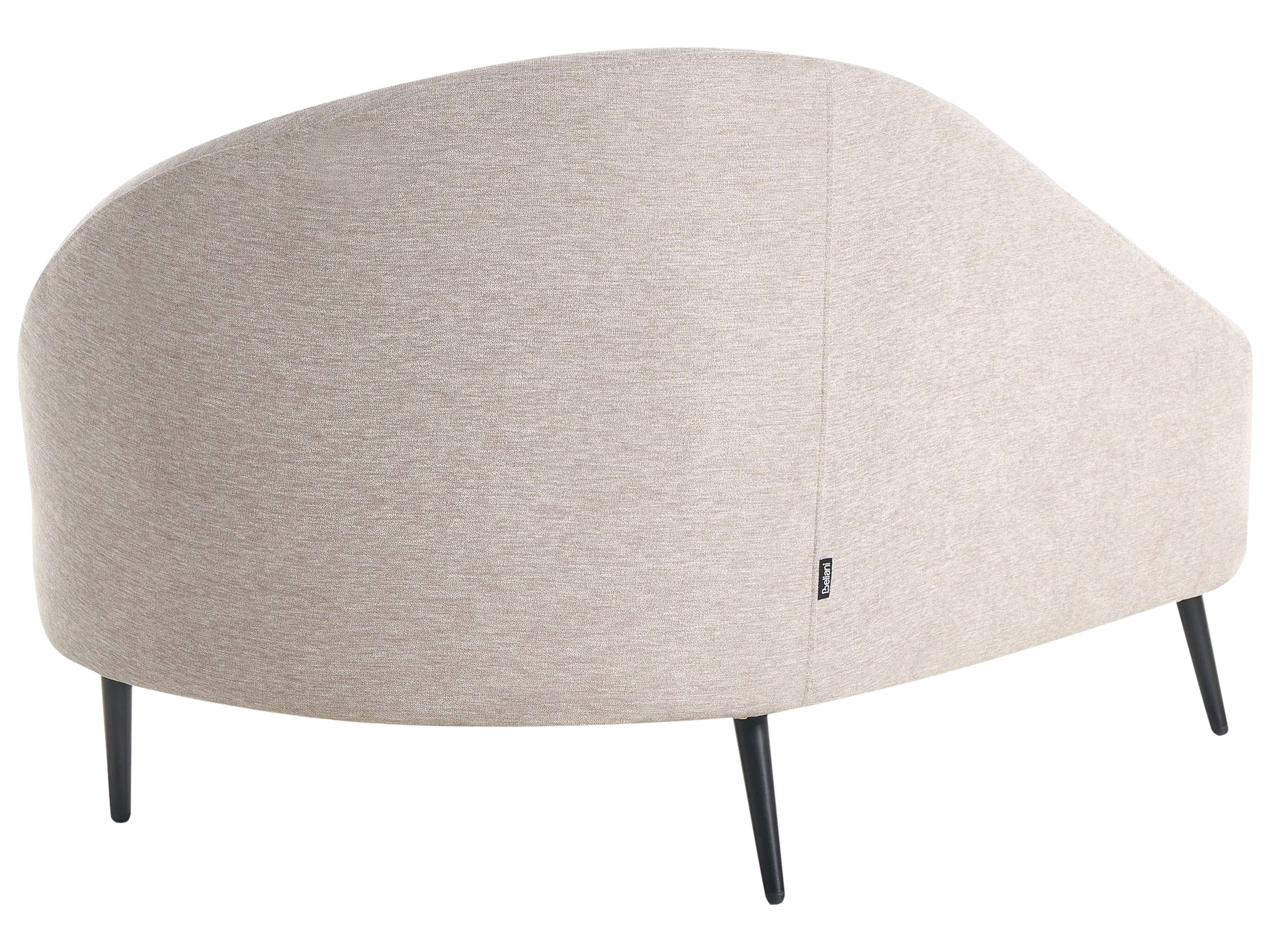 Rechtszijdige chaise longue VALREAS Stof Taupe