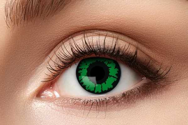 Party-linser grønne 3 mnd reptil fargede linser halloween kule crazy skumle