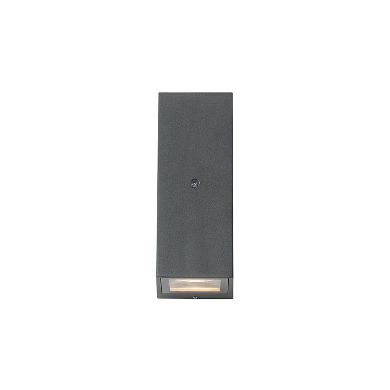 Wandlamp grijs 2-lichts IP44 met schemersensor - Baleno
