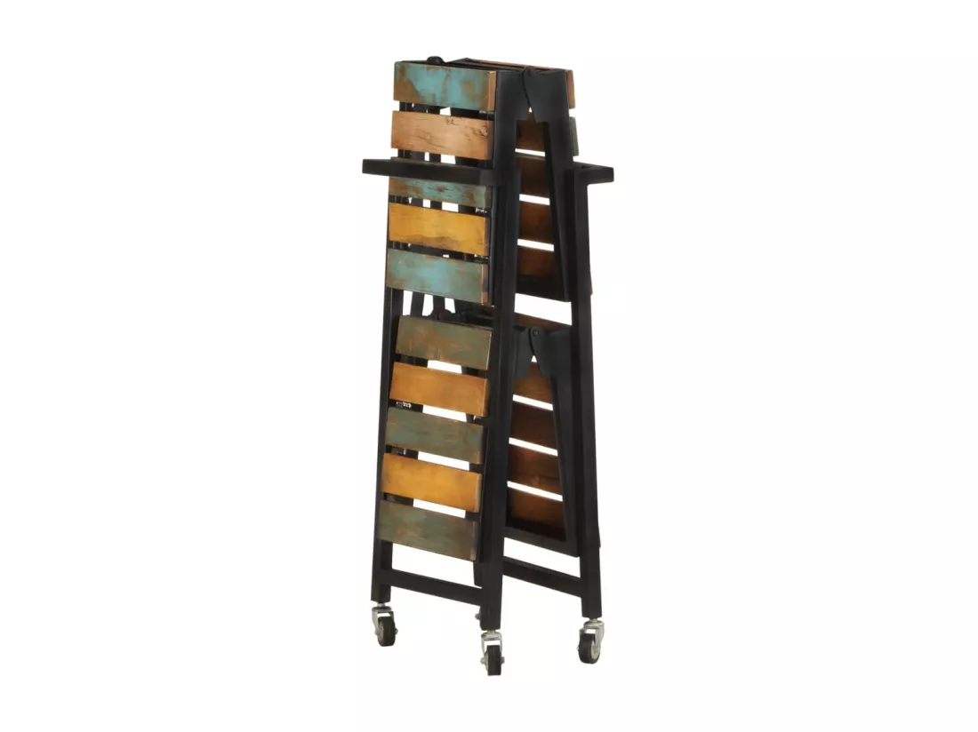 Chariot de cuisine 87x36x81 cm Bois massif de récupération