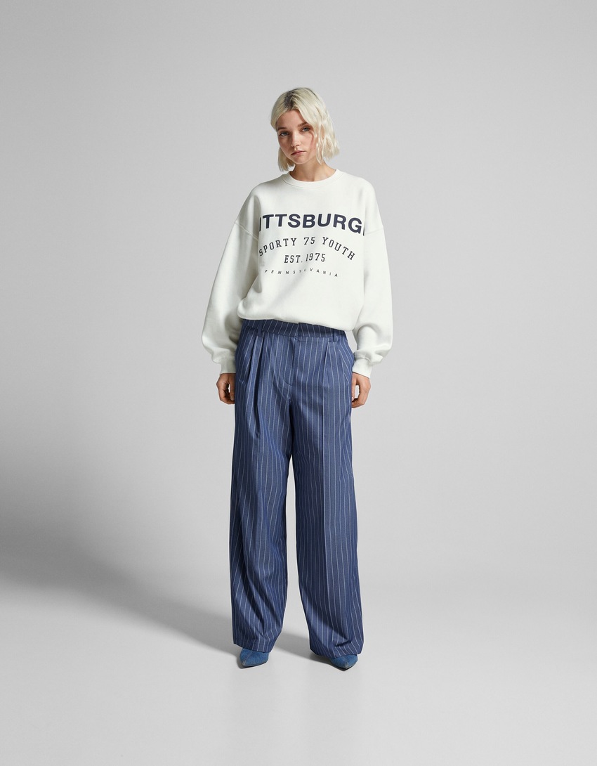 Moletom estampado oversized