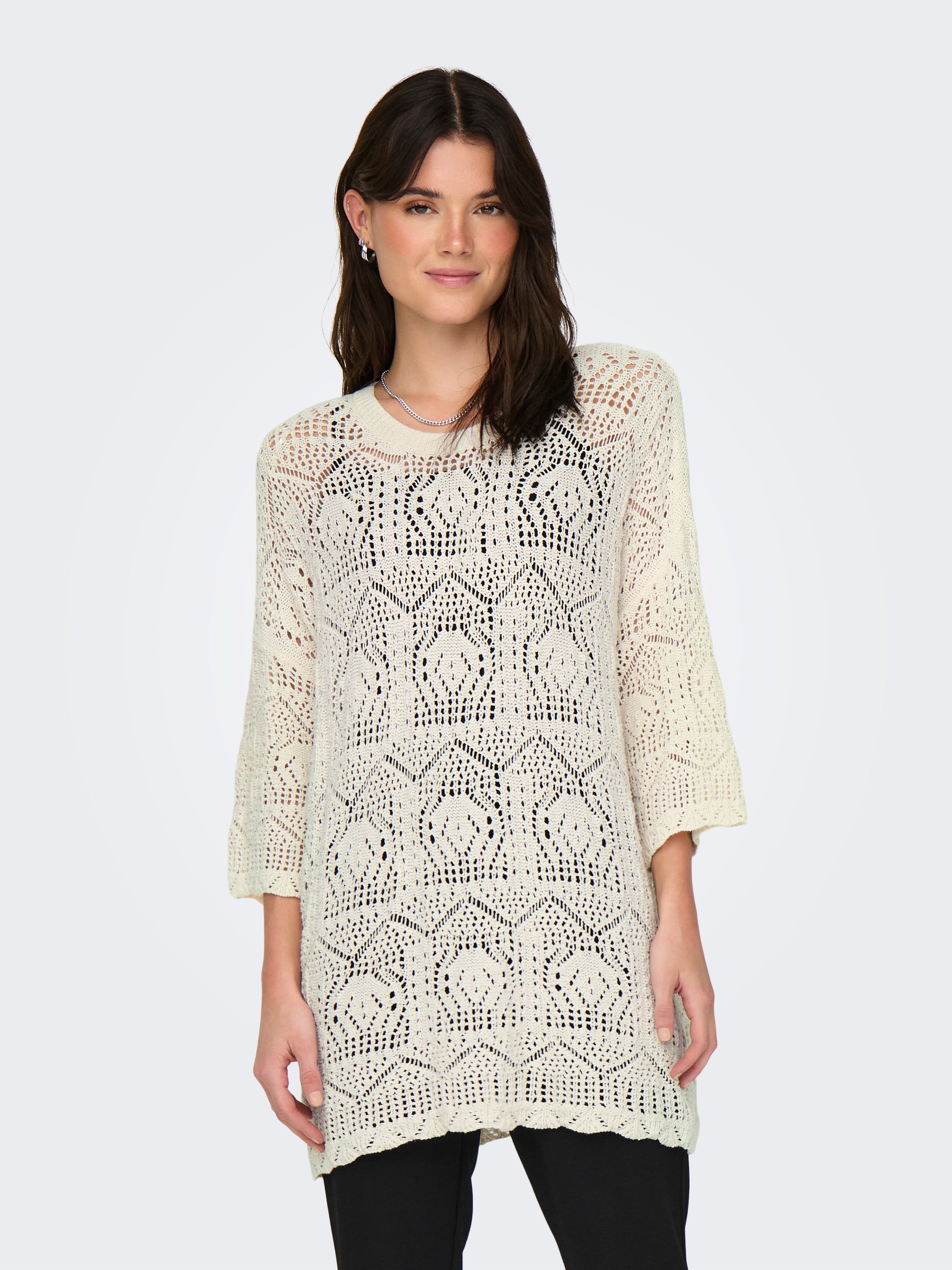 ONLBEACHIE Strickpullover Cloud Dancer