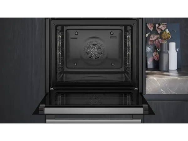 Siemens iQ500 HB578GBS3 - Ovn - til indbygning - niche - bredde: 56 cm - dybde: 55 cm - højde: 58.5 cm - med selv-rengøring - Klasse A  - rustfrit stål