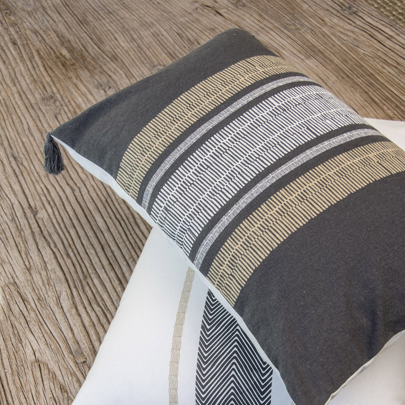 Febronie Housse de coussin Gracia ardoise - 50x30 cm