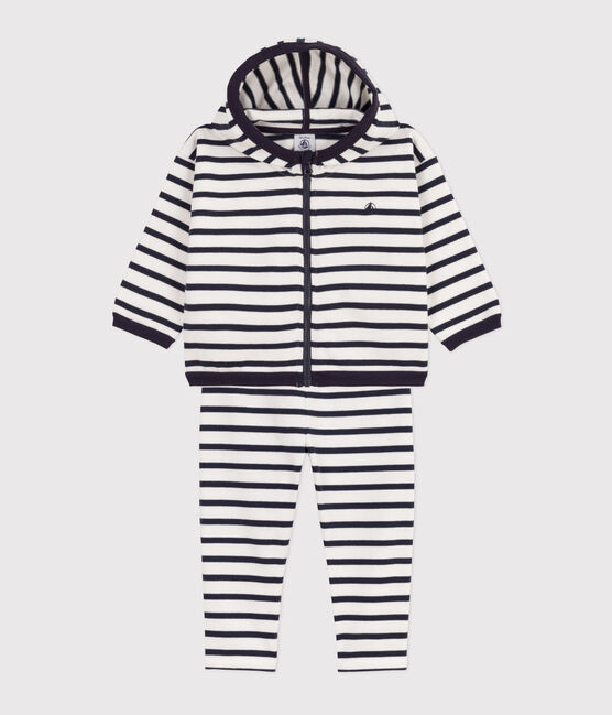 Ensemble rayé marinière en jersey épais bébé