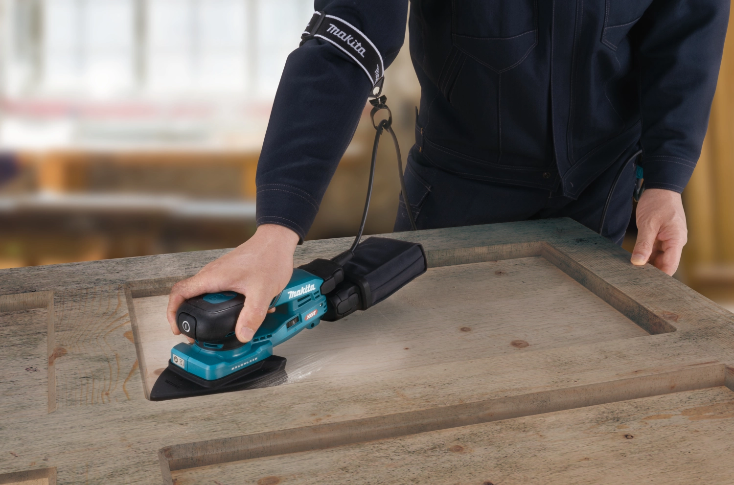 Makita BO006CGZ XGT 40V Li-ion accu Handpalm vlakschuurmachine - 100x150mm