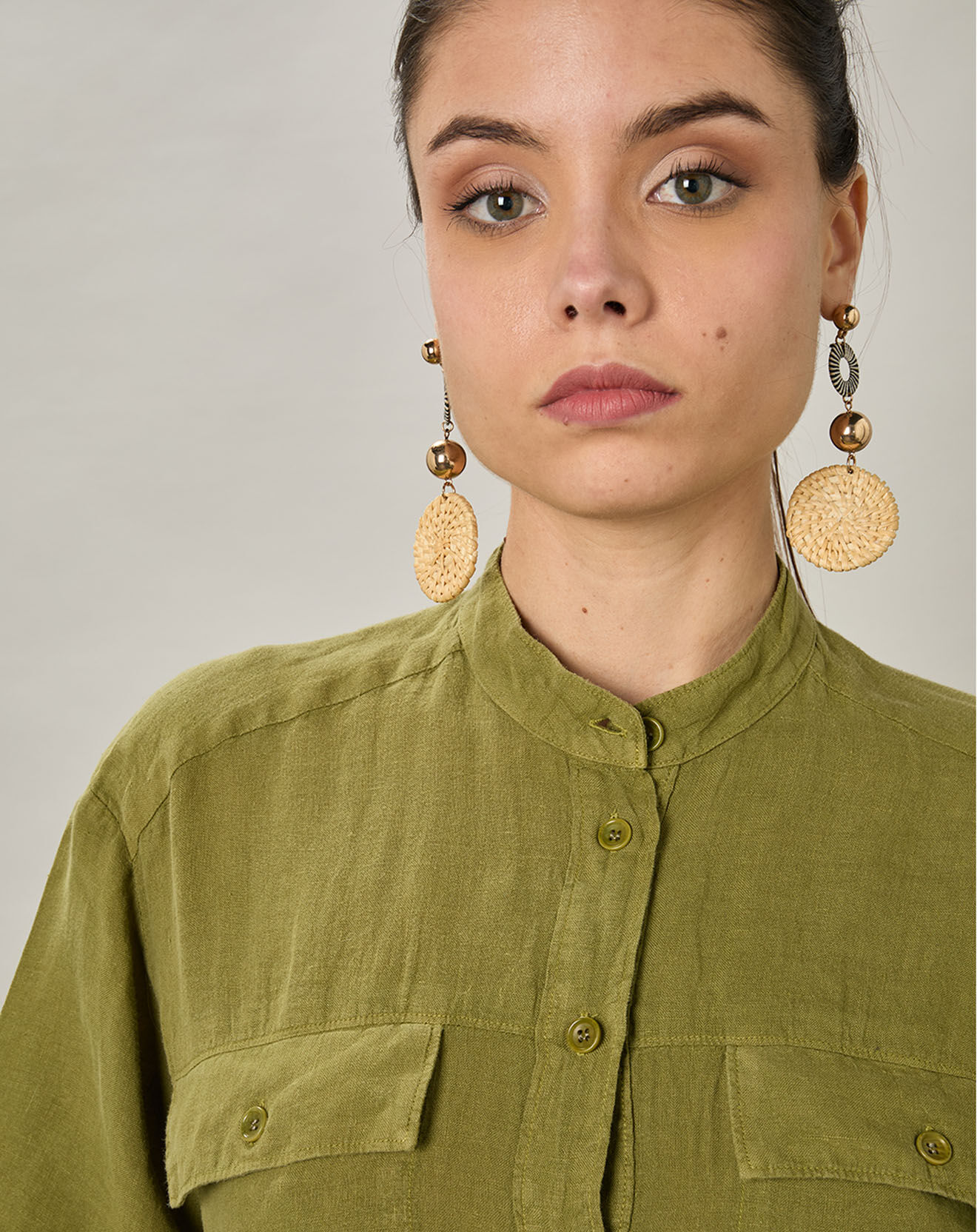 Hartford Chemise 100% Lin Citoyen matcha