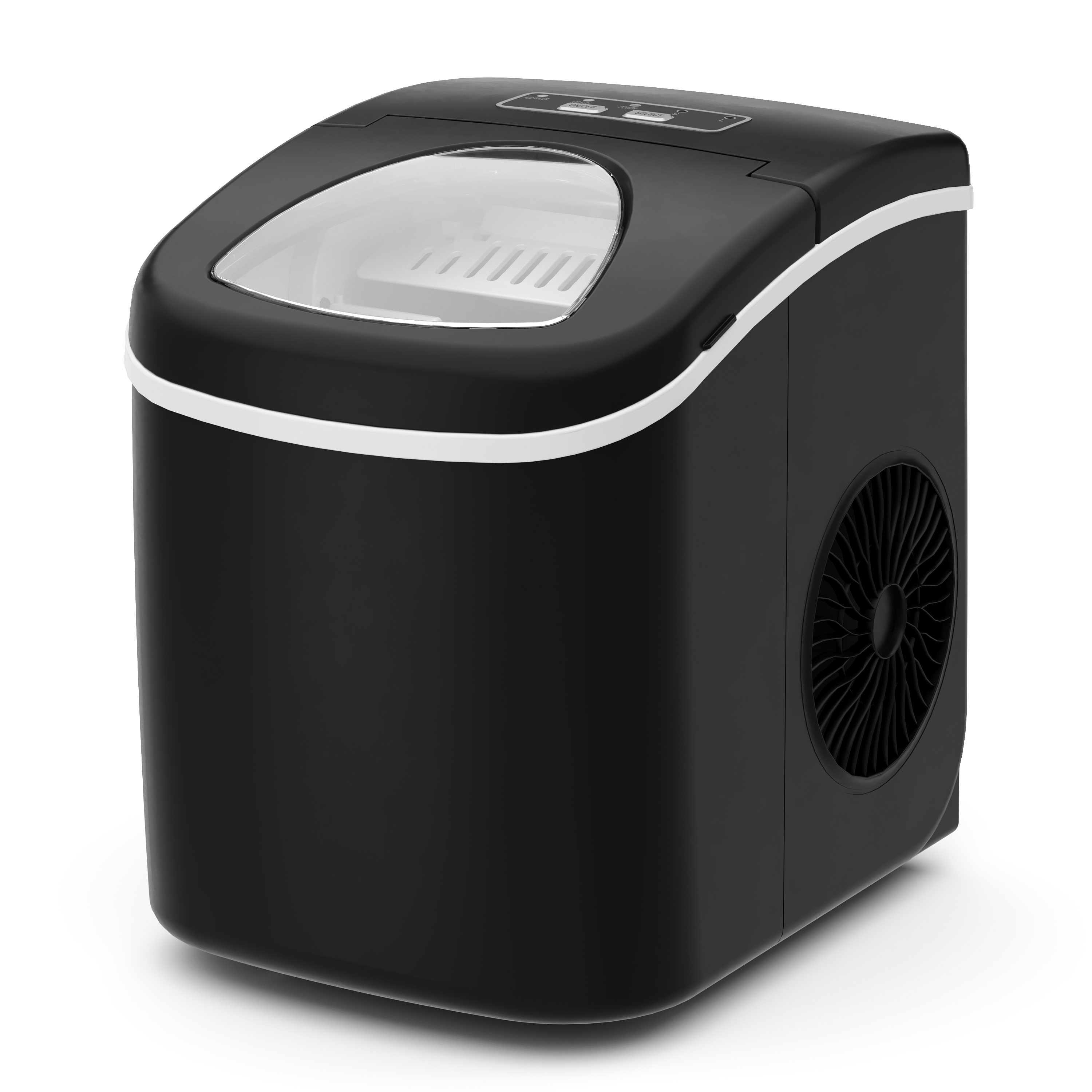 Eiswürfelmaschine schwarz 1.2L - 12 kg / 24 h