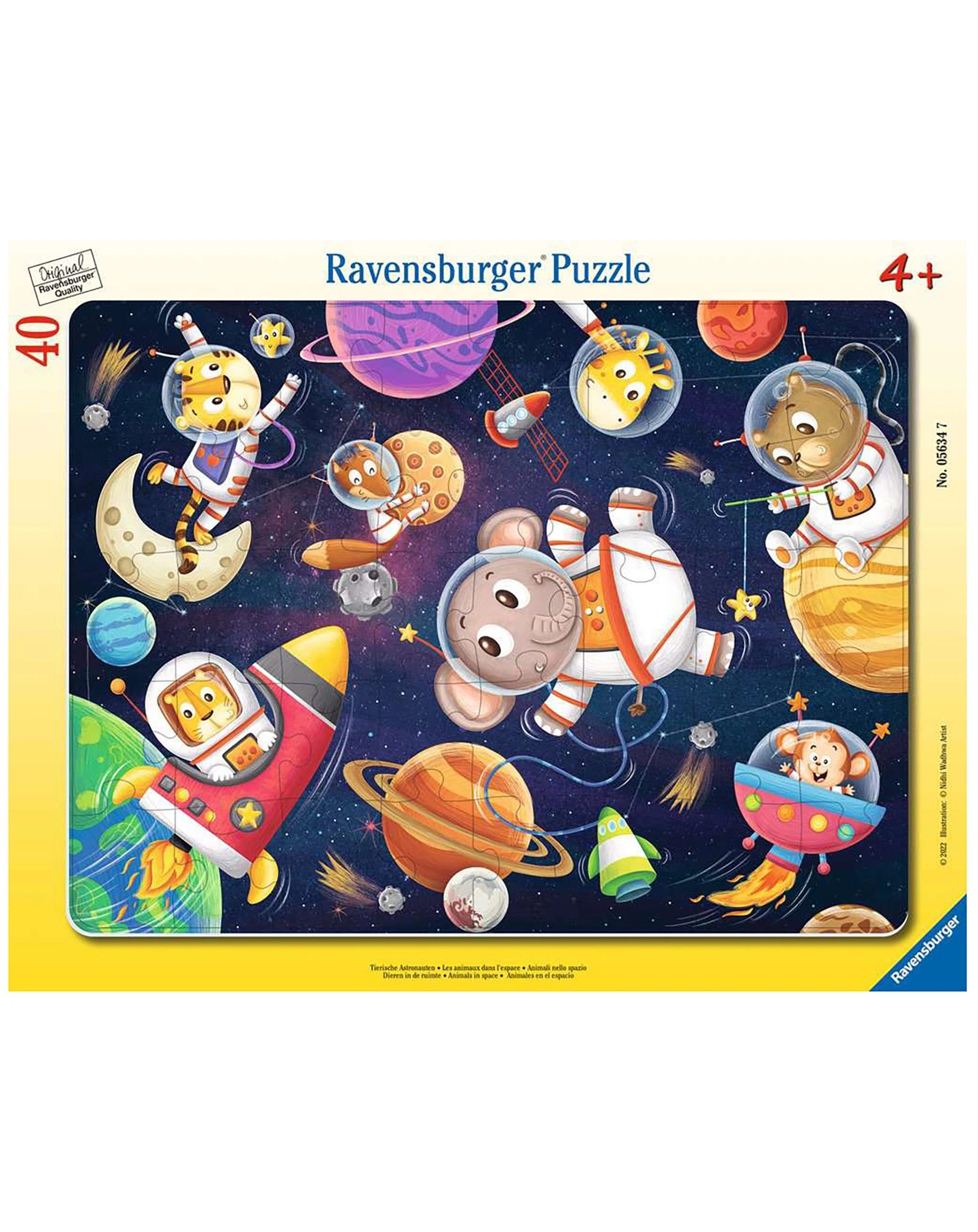 Rahmenpuzzle TIERISCHE ASTRONAUTEN 30-teilig