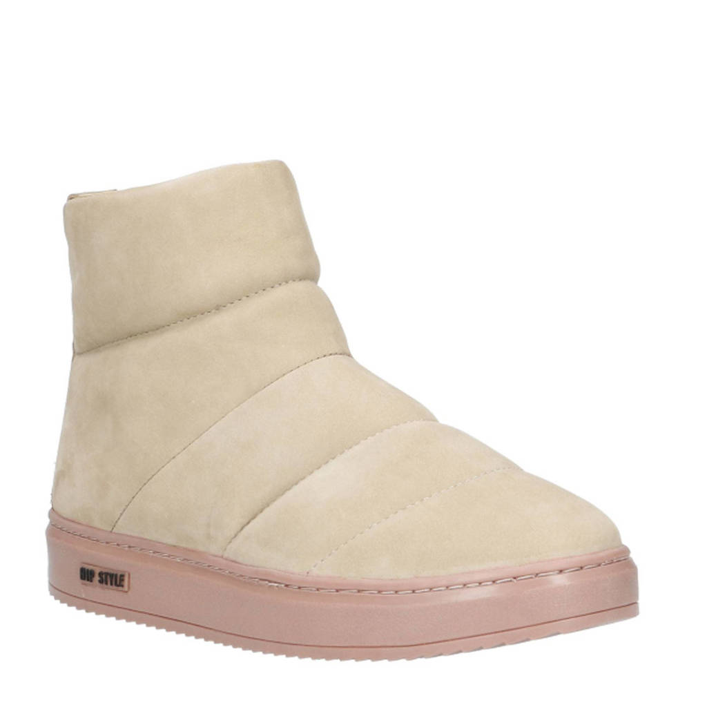Hip enkelboots beige