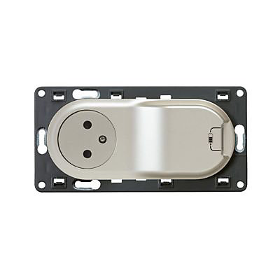 Mécanisme de prise de courant affleurante + chargeur USB Legrand Céliane titane