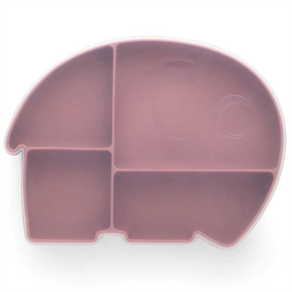 Silikone Tallerken M/Låg Elefanten Fanto Vintage Rose