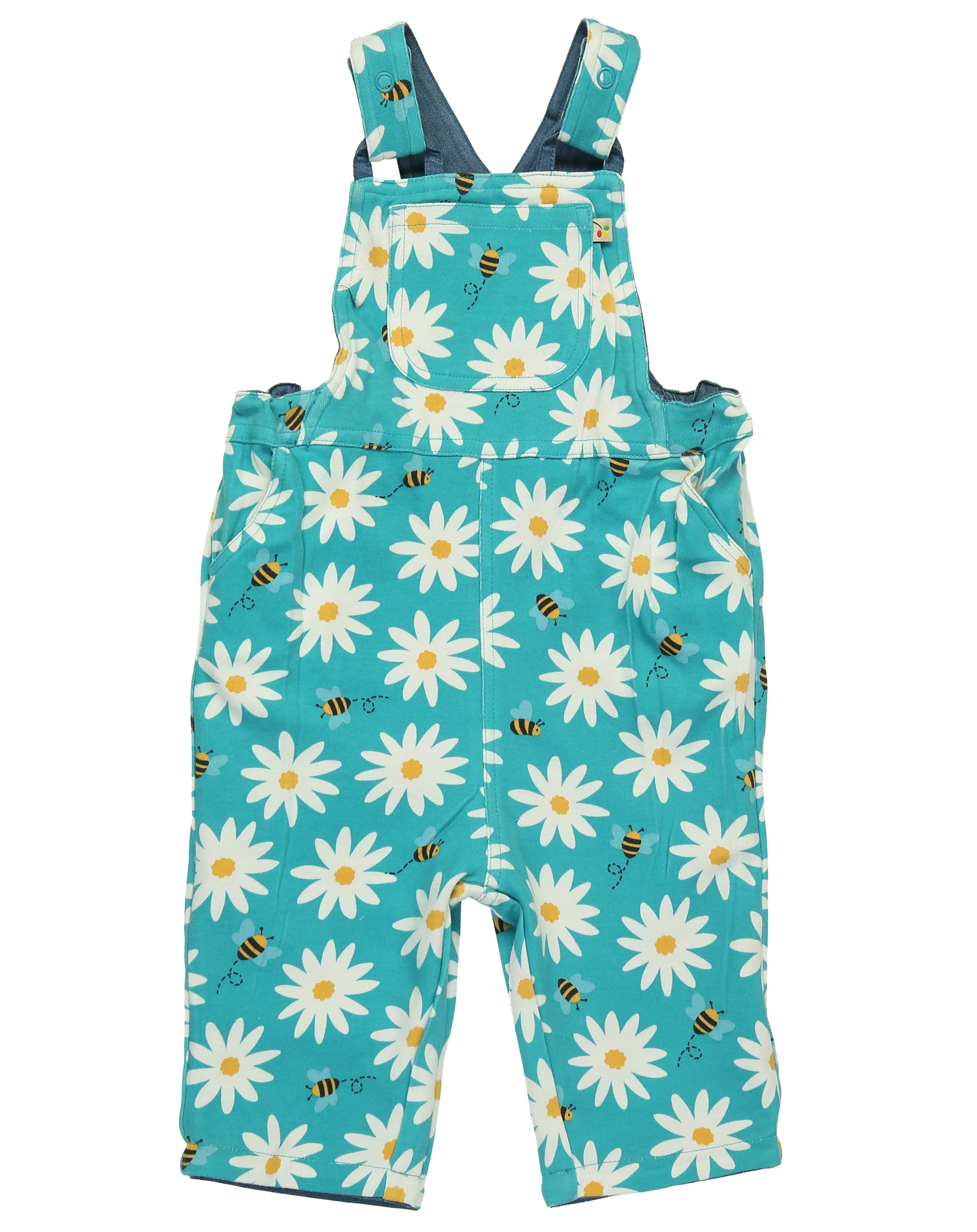 Jeans-Latzhose SONNY zum Wenden in blau/bunt
