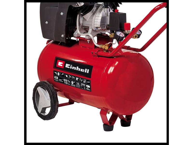 Einhell Kompressor TE-AC 360/50/10 V Robuster Dauerläufer für hohe Anforderungen