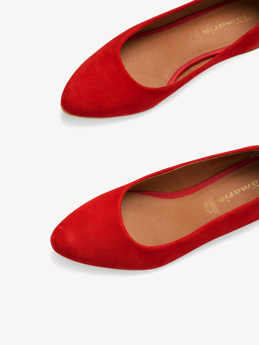 Leren Ballerina - rood
