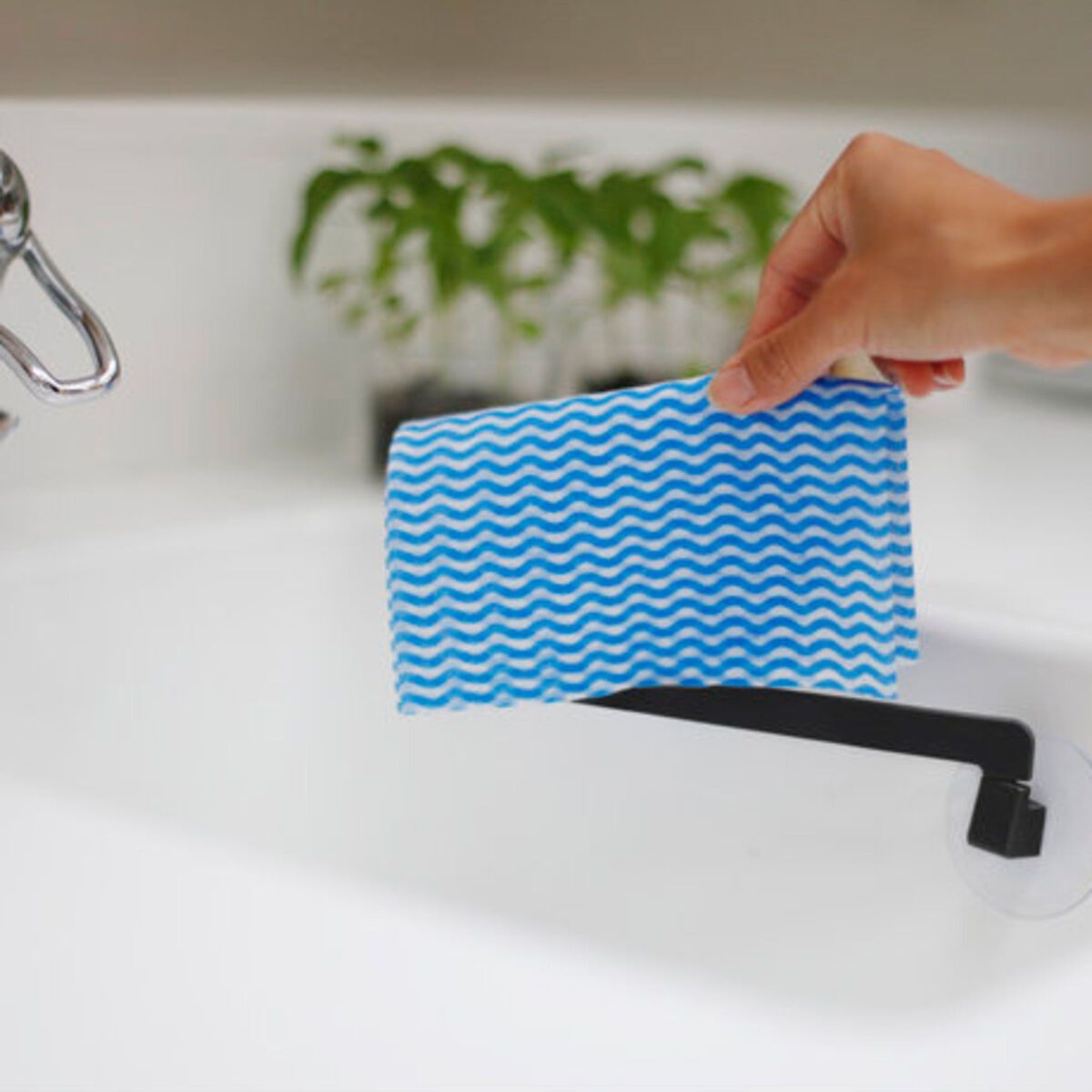 Oppvaskklutholder Plast grå