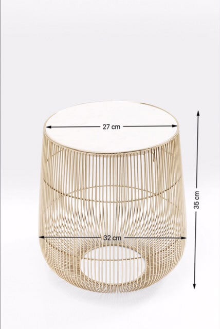 KARE DESIGN Beistelltisch rund BEAM 35 x 32 cm Stahl gold