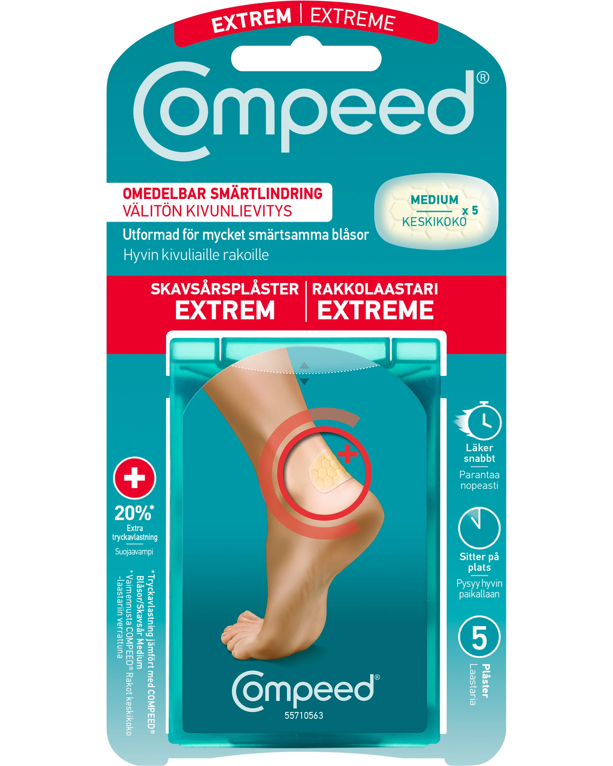 Compeed Extreme Gnagsårplaster Medium 5stk