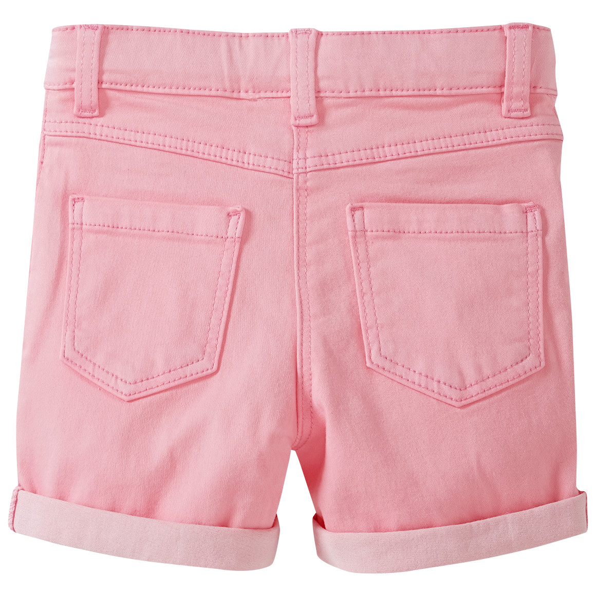 Famy 3 Mädchen Jeansshorts im Five-Pocket-Style rosa / weiss / blau