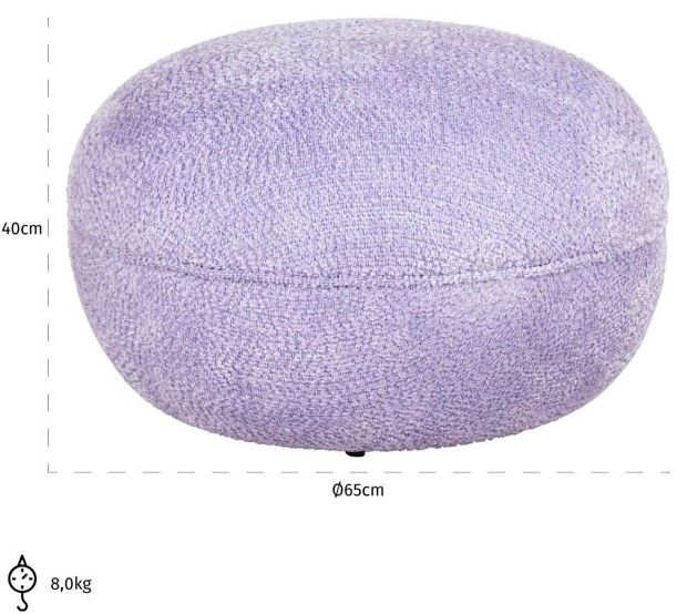 Poef S4737 Lovely Lavender Jace ⌀65  x H40 cm