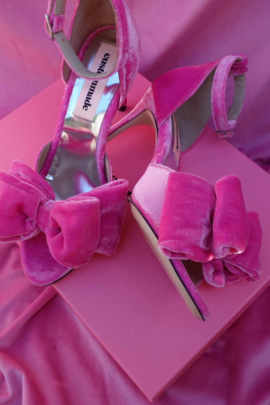 Custommade Marita Velvet fuchsia pink
