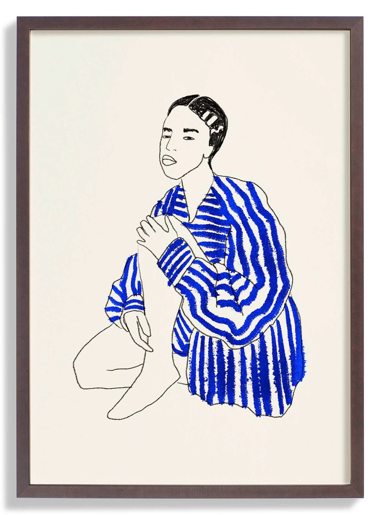 Girl Chill Stripe Blue Shirt