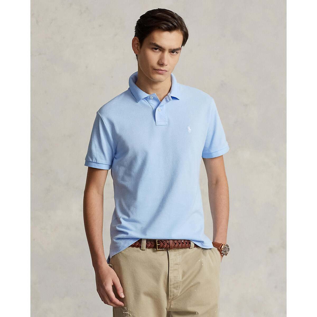 Polo Ralph Lauren<br>Polo slim fit personalizada, com bordado do jogador de pônei