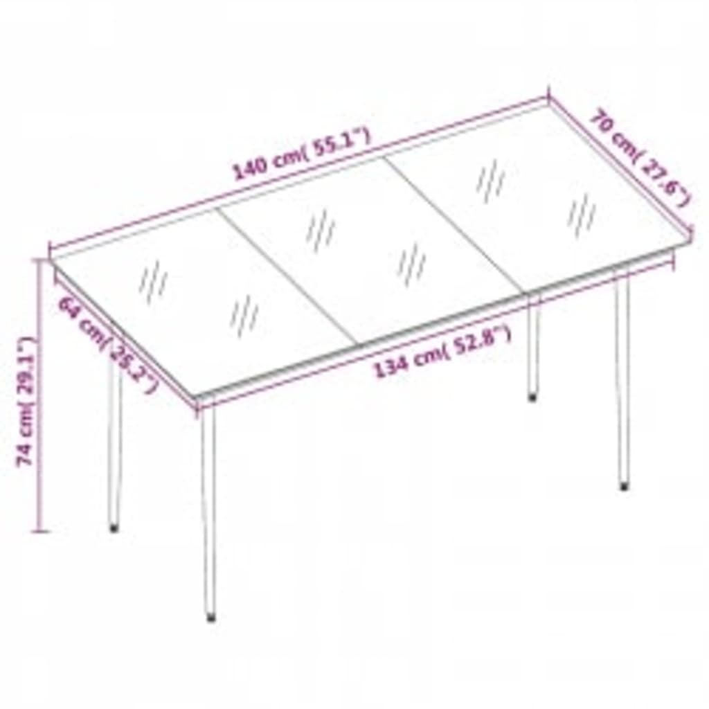 Mobilier de salle à manger de jardin coussins 7 pièces gris et noir