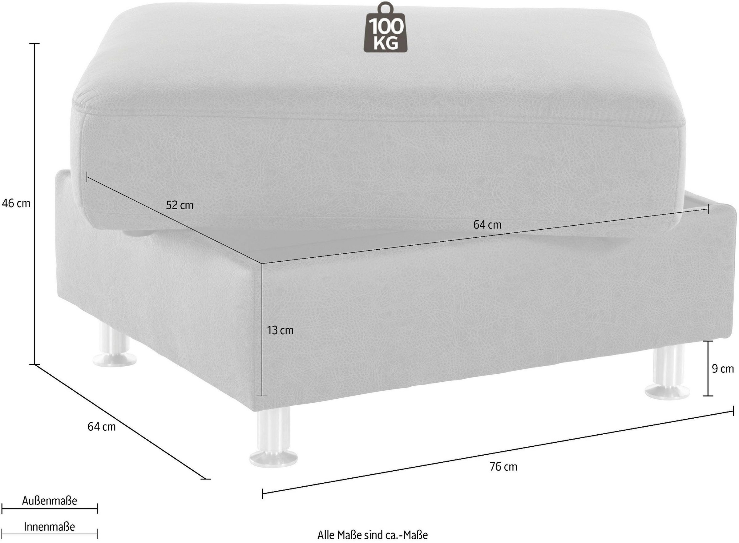 sit&more Stauraumhocker »Darwin« inklusive Federkern und Stauraum