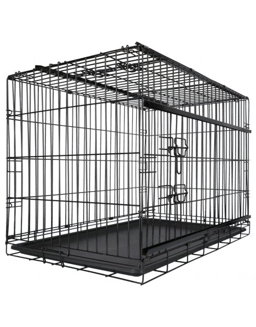 Adori Premium Bench Met 2 Schuifdeuren Zwart - Hondenbench