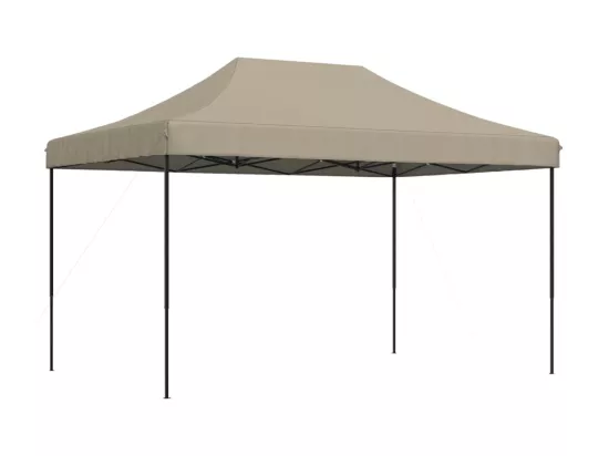 Tente de réception pliable escamotable taupe 440x292x315 cm